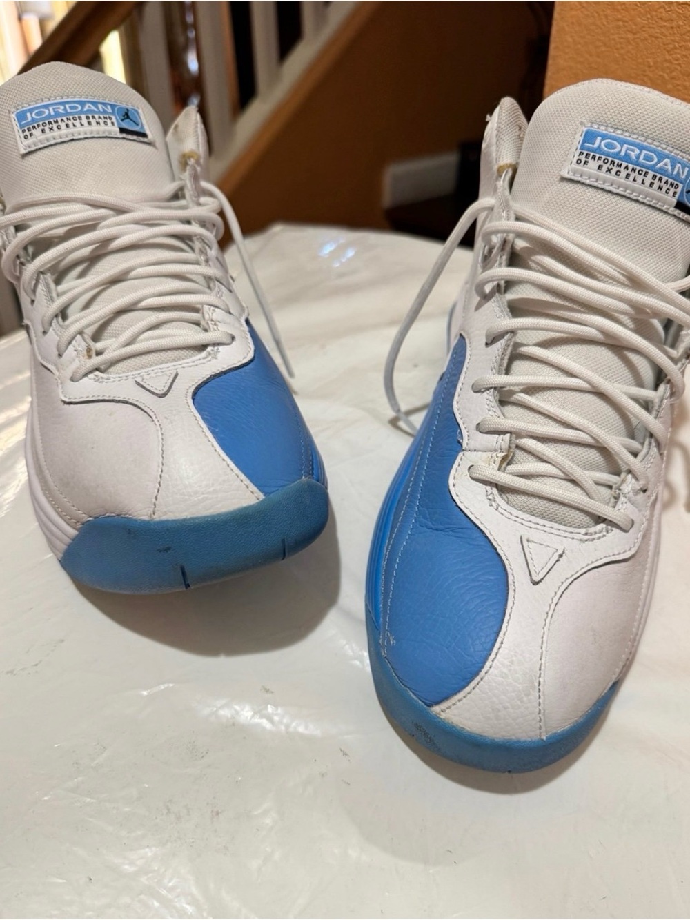 Jordan Sneakers in White and Light Blue White and blue Jordan